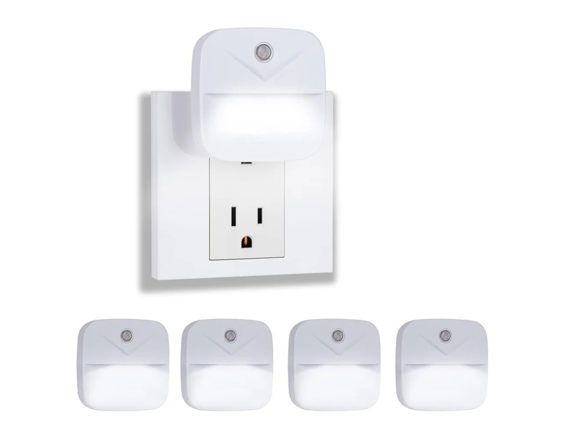 4 Pacotes Luz Parede Plug In Yizhood Sensor Led Branco