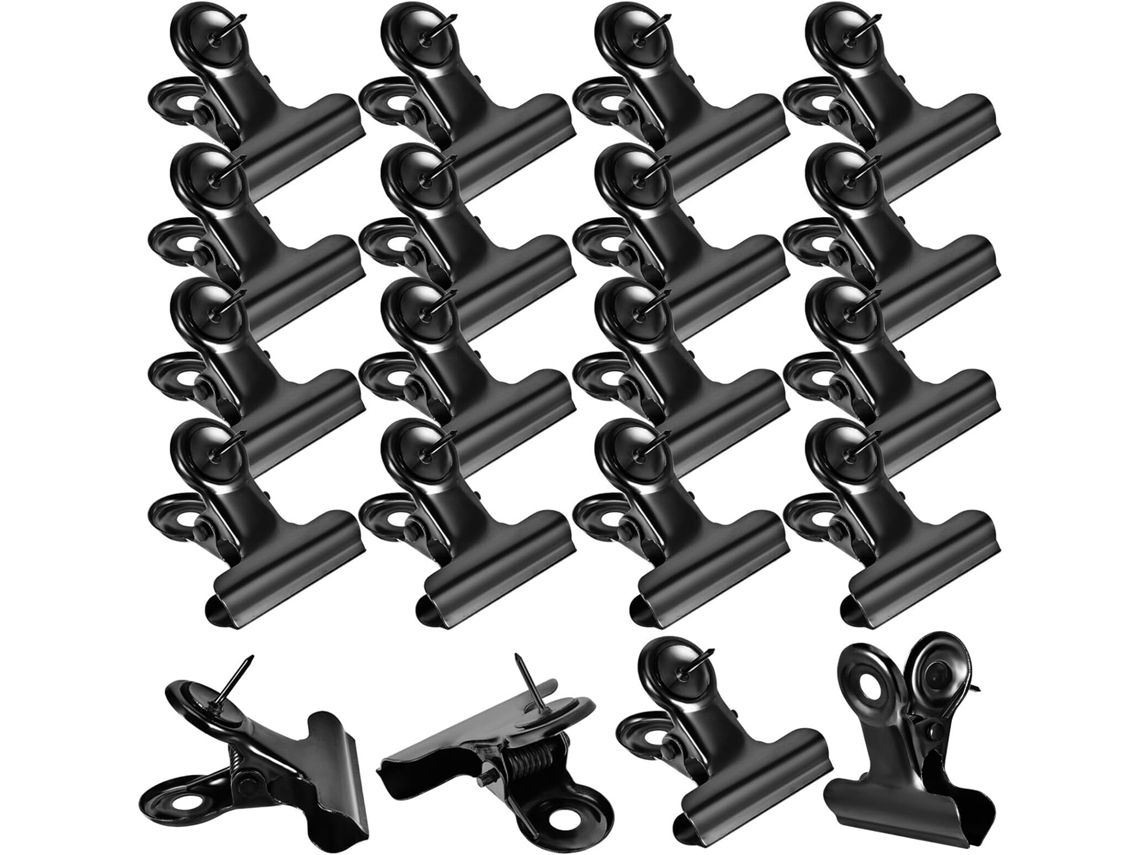 Conjunto genérico de 30 placas de metal pretas para quadros, seguras e duráveis, ideais para decoração escolar.