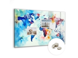 Quadro Magnético Mapa Pintado Para A Cozinha Espelharte (60x40 Cm)