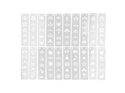 Conjunto De 20 Plantillas Reutilizables Para Pintura Facial Y Corporal Diy