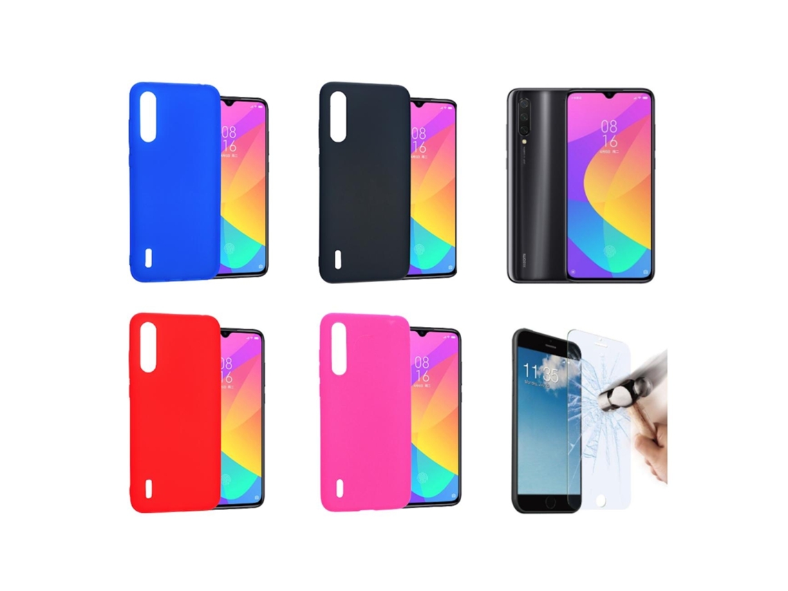 Lurelia Capa Gel Tpu Para Xiaomi Mi 9 Lite / Cc9 4g, Proteção De Ecrã Em Vidro Temperado