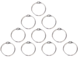 Valiclud 10 Peças Anneaux Articulés Argentés 65mm Para Álbuns E Scrapbooking Em Metal Nickel Para Reliure E