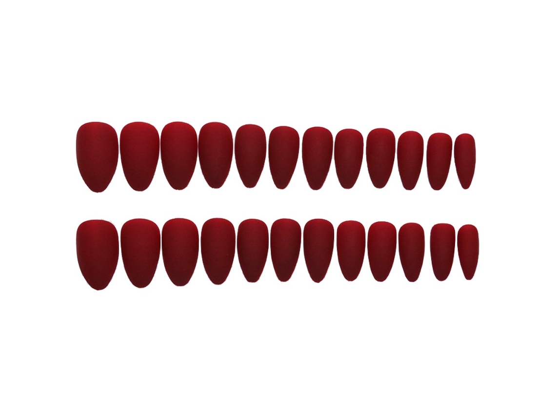 Elysve Unhas Postiças Em Madeira, Vermelho