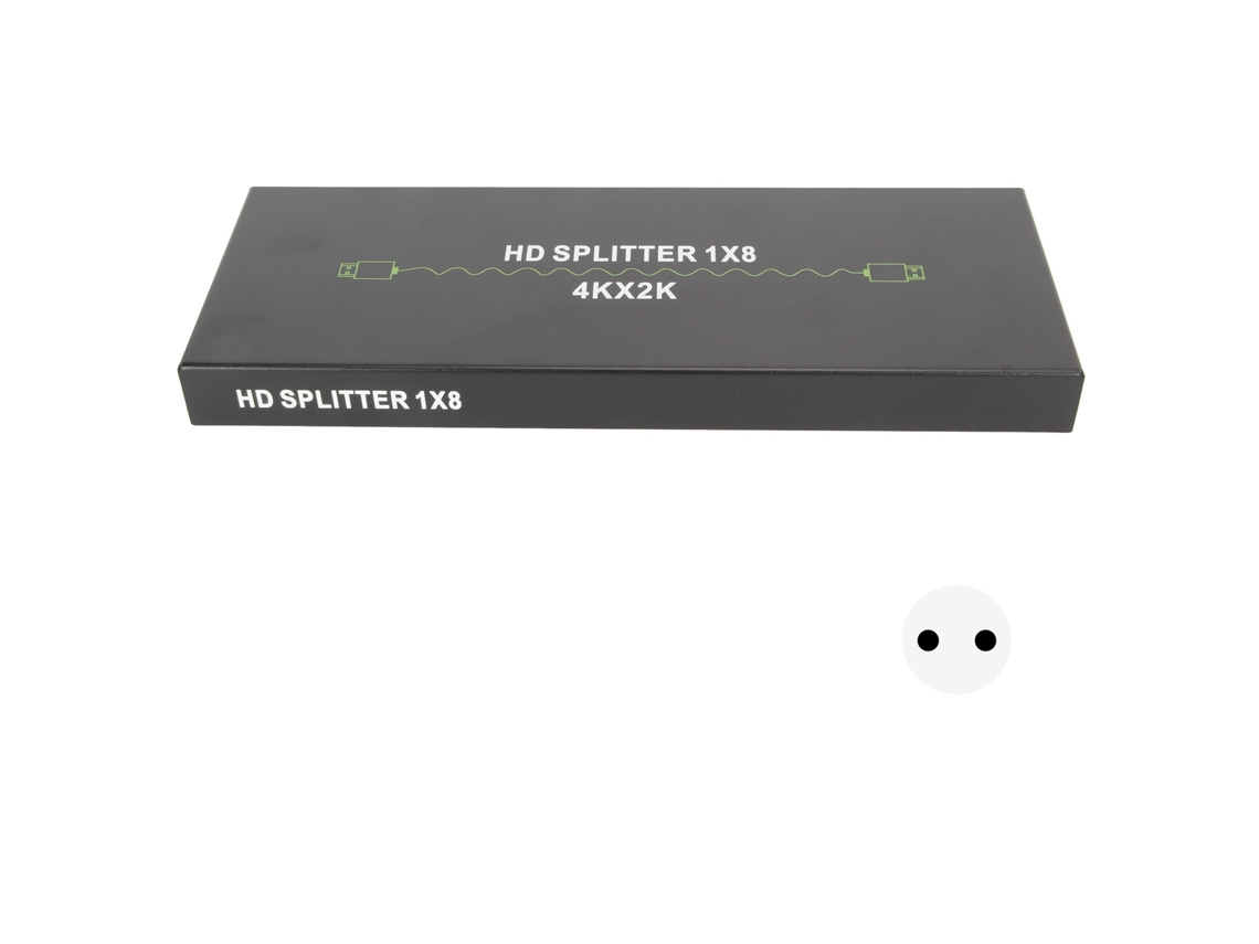 divisor de Interface Multimídia Hd 1x8 4k 1 Entrada 8 Saídas Extensor Plug Eu