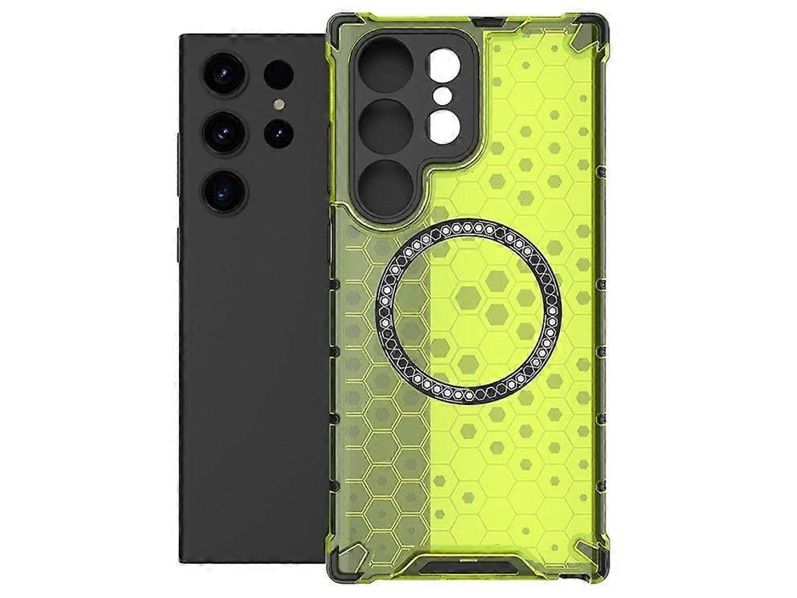 Capa De Celular Para Samsung Galaxy S25 Ultra, Compatível Com Magsafe Honeycomb Design Tpupc