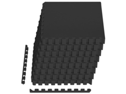 Conjunto 24 Tapete Para Piscina Vidaxl Preto Espuma (8,64 M²)