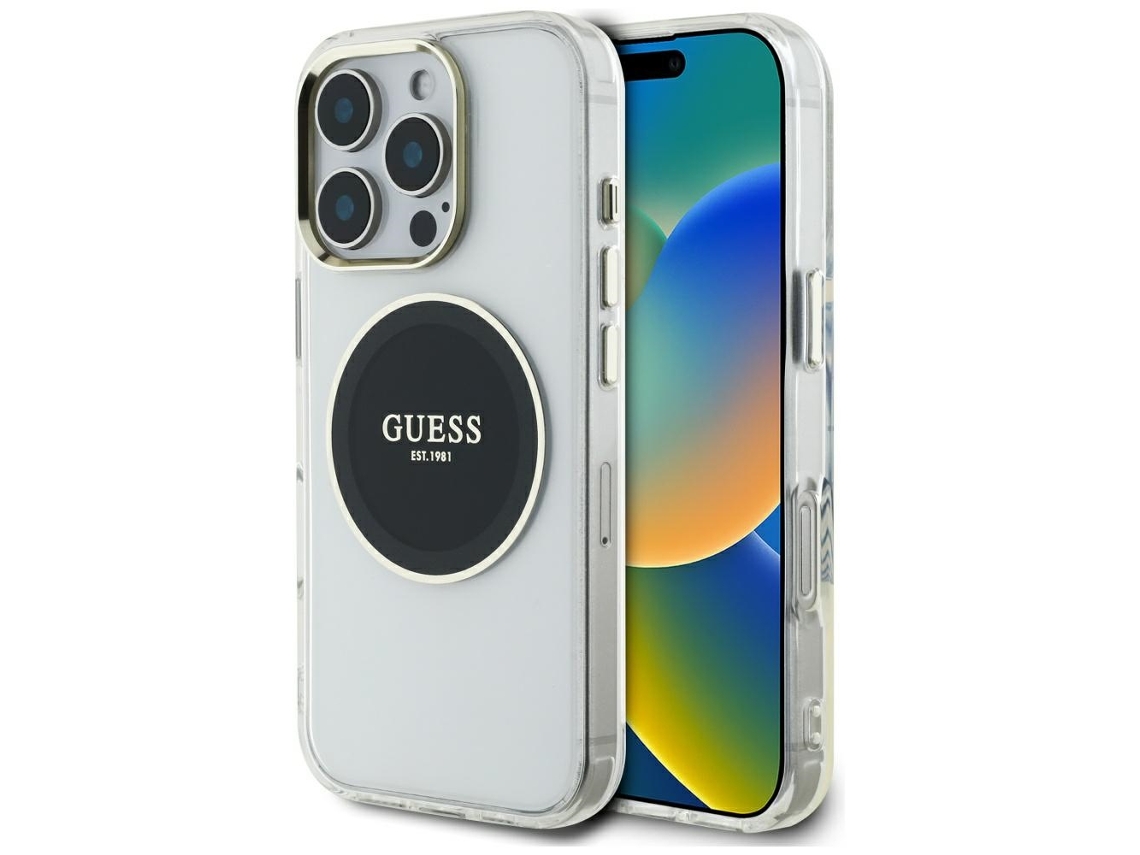 Capa Magnética Guess Case Para Iphone 16 Pro Com Logo Magsafe