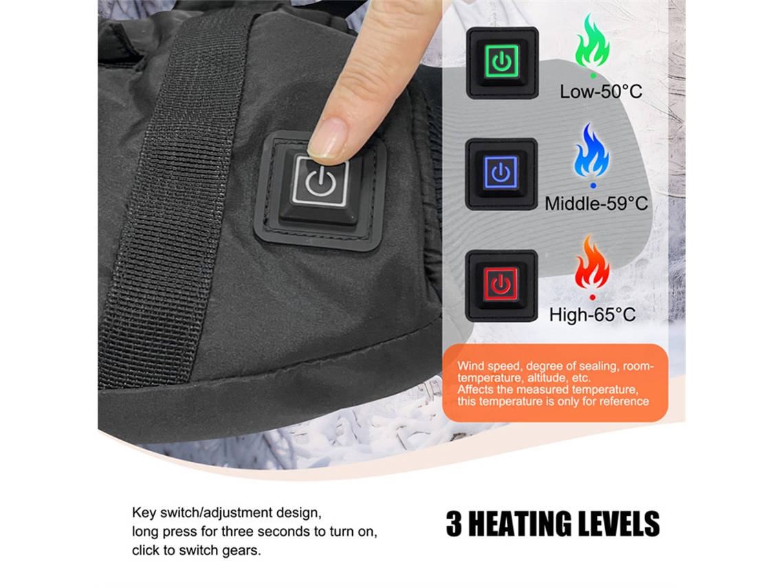 Guante Calefactable USB Recargable para Pesca no Gelo e Camping | S/MARCA