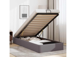 Vidaxl Estrutura De Cama Otomana Sem Colchão 100x200 Cm Cinzento