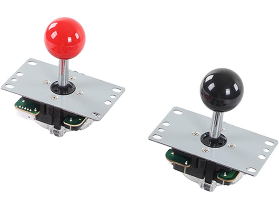 Kit de Jogo Faça você mesmo para 2 Jogadores com Placa de Circuito, Joystick Usb e 30 Botões Interativos na Cor Vermelha. SFUSHOS