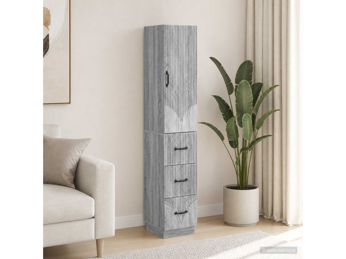Vidaxl Conjunto De Gabinete 2 Pcs Sonoma Cinzento 33 X 34,5 X 87 Cm