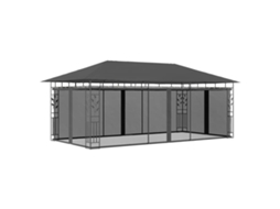 Vidaxl Gazebo Com Rede Mosquiteira 6x3x2,73 M Antracite