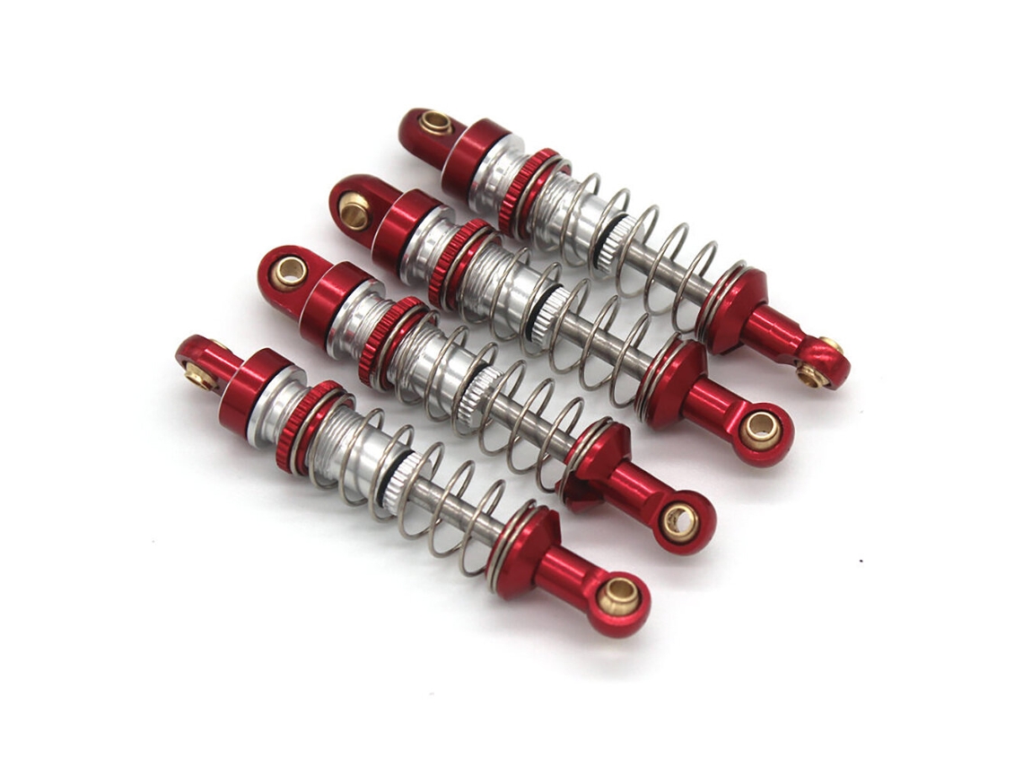 Amortecedores de Metal Pretos Melhorados para Peças de Automóvel Telecomandadas Jjrc C8801 Austar Ax 8560 Trx4m 1/18 MDUG