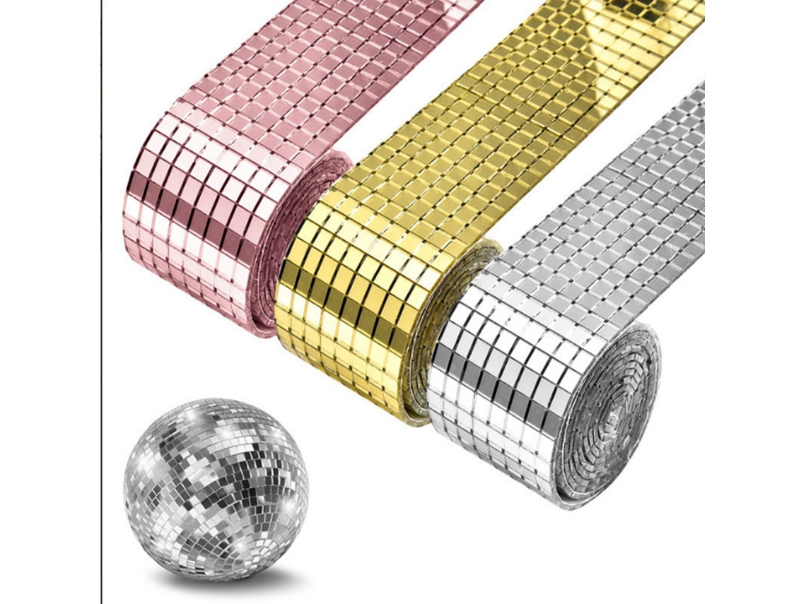 Fita Adesiva, 3 Rolos, (100 X 4 Cm, ) Azulejos De Mosaico De Vidro, Cores Sortidas