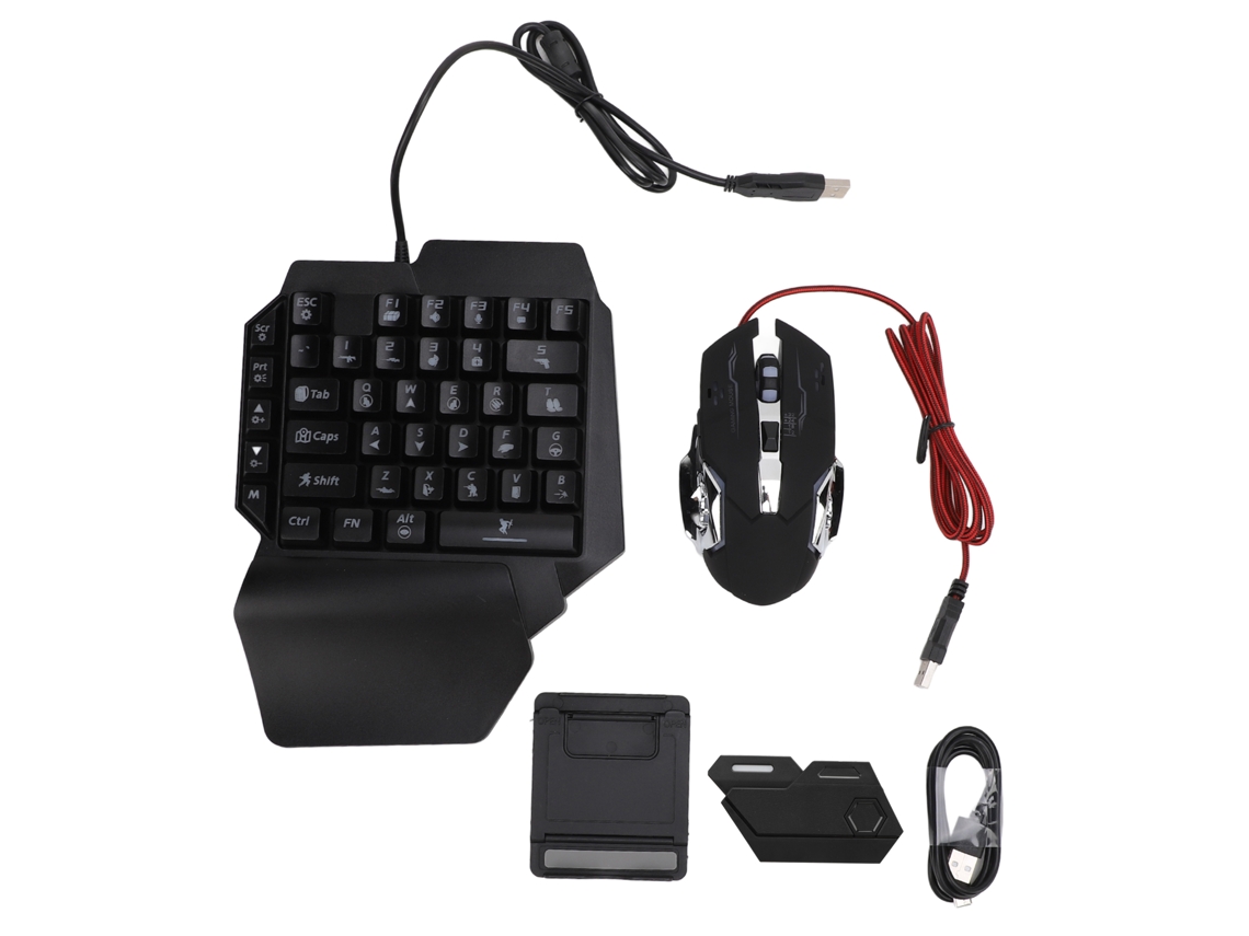 Combo Teclado Mouse Gamer LAXISCREED 4 em 1 Rgb