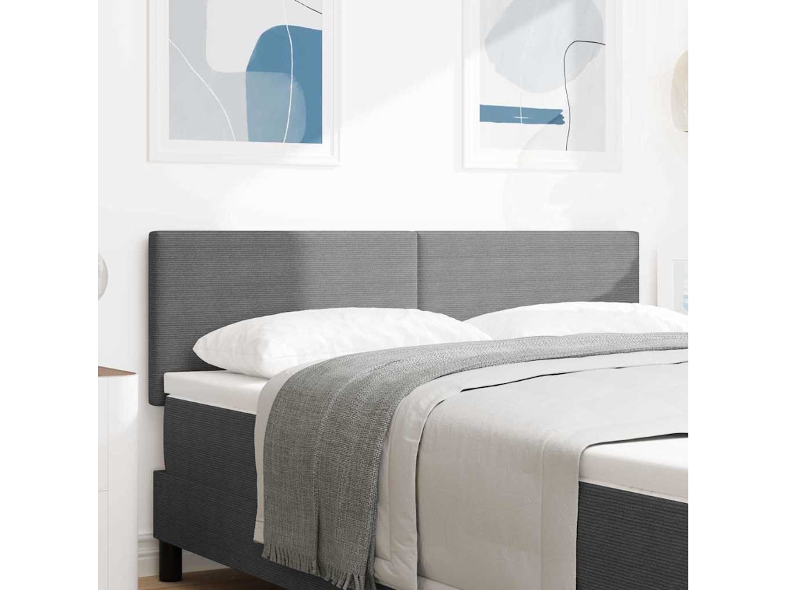 Vidaxl Cabeceira Cinzento-claro 160 Cm Tecido De Veludo Cotele