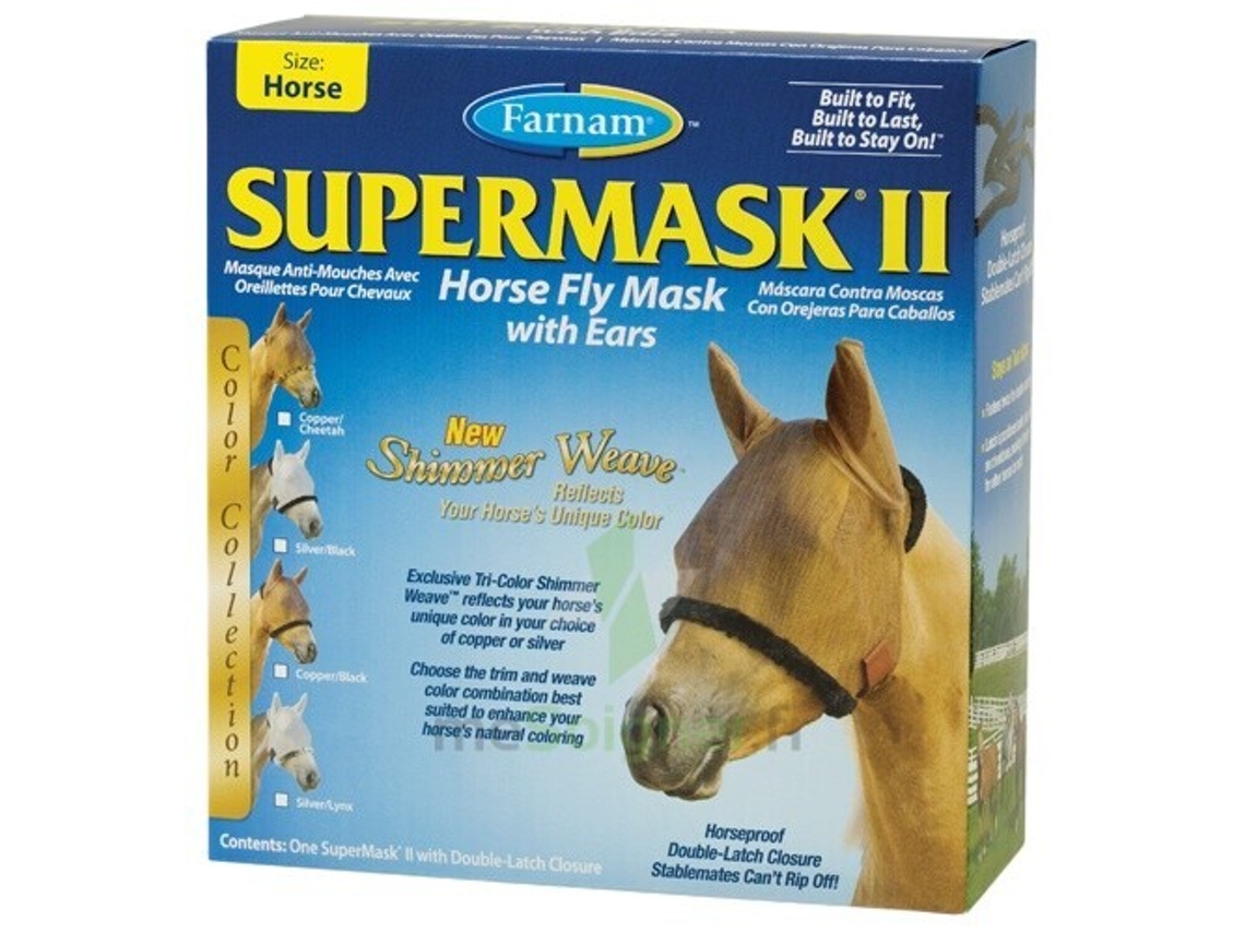 Máscara de mosca para cavalos com orelhas FARNAM Supermask II Horse Horse