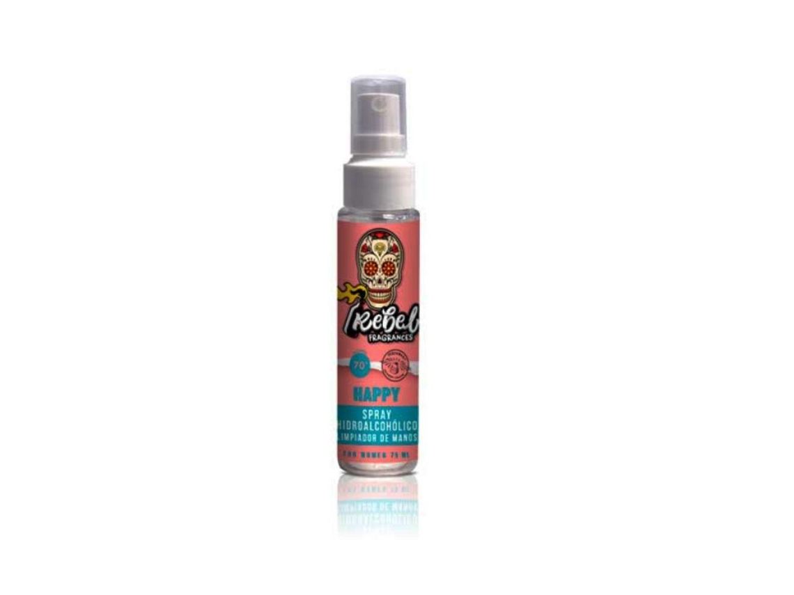 Loção de Limpeza para As Mãos Rebel Happy Spray 75 Ml