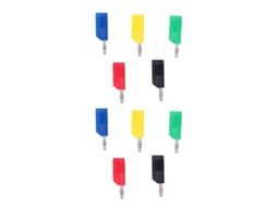 10 Peças Plugs De Banana 4mm Latão Níquelado Conectores Cabo Alto-falante Acessórios