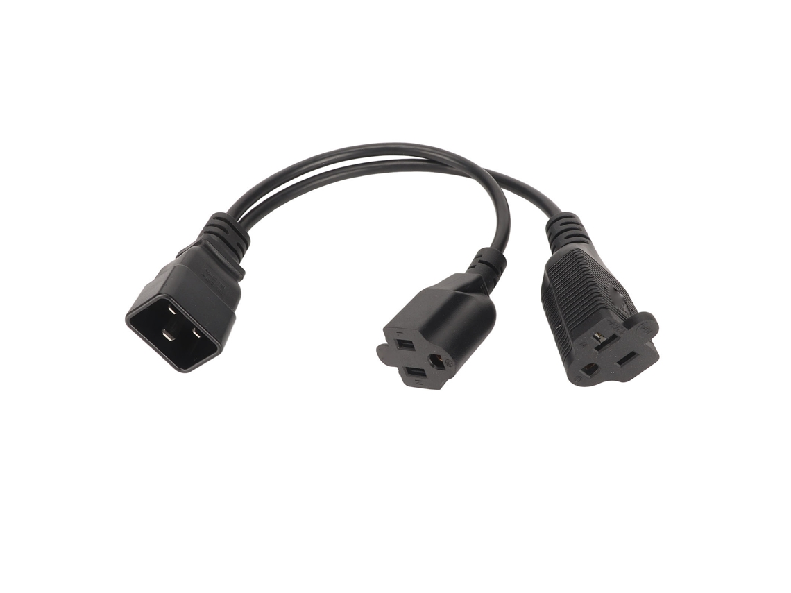 Cabo Mali Divisor Y IEC320 C14 para 5-15R, 5-20R, 1 Entrada, 2 Saídas, 0.32m | S/MARCA
