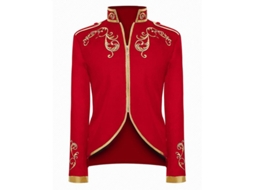 2026 chaqueta Medieval Victoriana Vintage para Homem com Bordado, Cremallera e Gola Alta