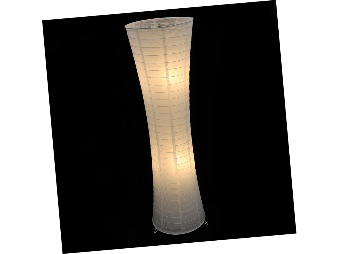Luminária De Papel Elegante E14 Para Sala De Estar, Design Branco