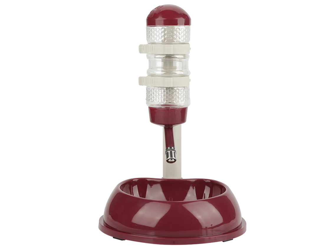 Tigela de Ração Ajustável para Cães e Gatos, com Bebedouro e Comedouro, na Cor Marrom AQUAFORGE