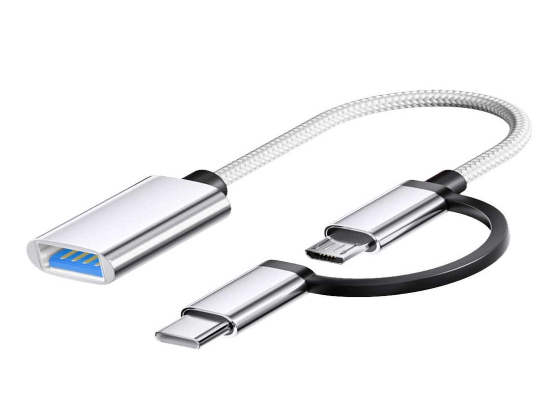 Lurelia Adaptador Otg 2 Em 1 Dourado Moderno
