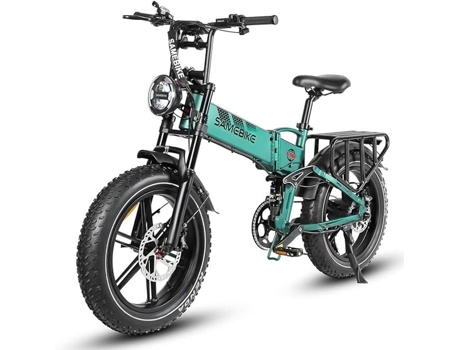 SAMEBIKE SAMEBIKE Rs-A02-It-Gn 48V 17Ah Fat Tire E-Bike 20 X 4 0 Polegadas Bicicleta Elétrica Dobrável Mountain Beach Snow Ebike