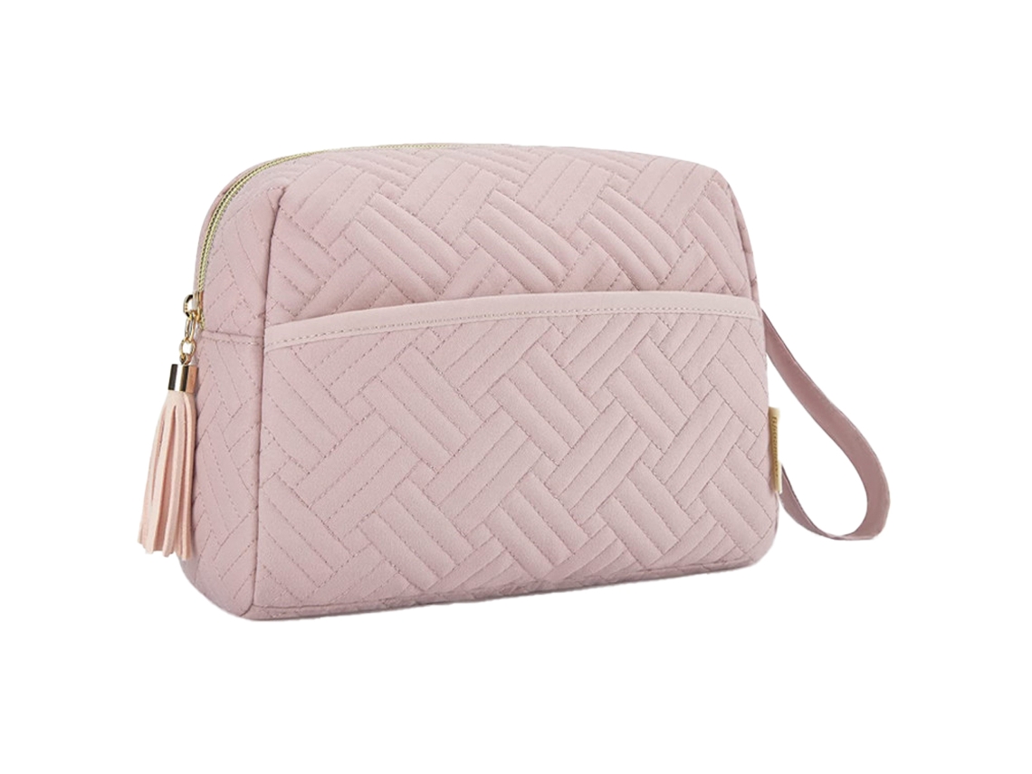 Bolsa de Maquilhagem Espaçosa com Zíper para Viagem Impermeável Organizador de Acessórios RNEMITERY