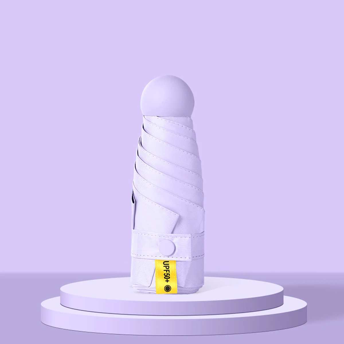 Guarda chuva MDUG feminino de viagem, resistente ao vento, UV (roxo)