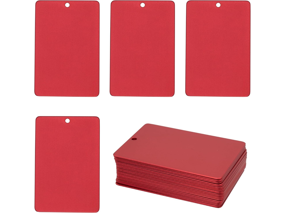 Placas De Alumínio Anodizado Para Gravação, 2 X 3 Polegadas, Pacote