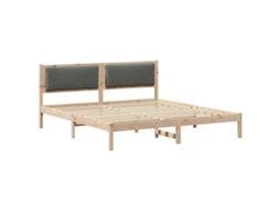 Estrutura de Cama com Cabeceira Cinza Escuro 180x200 cm MAISON EXCLUSIVE
