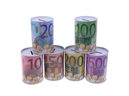 Porcelana De Piggy Bank De Lata 11x7.5cm, Cor Como Na Imagem, Só Para Guardar Dinheiro, Quebrar Para Retirar Aparência De 10 Euros