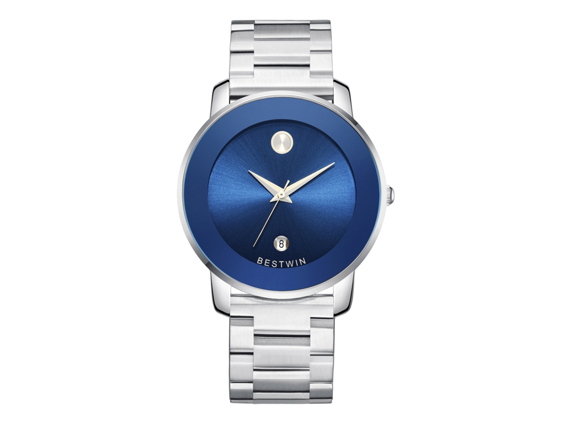 Relógio de Quartzo Masculino MDUG (branco e Azul)