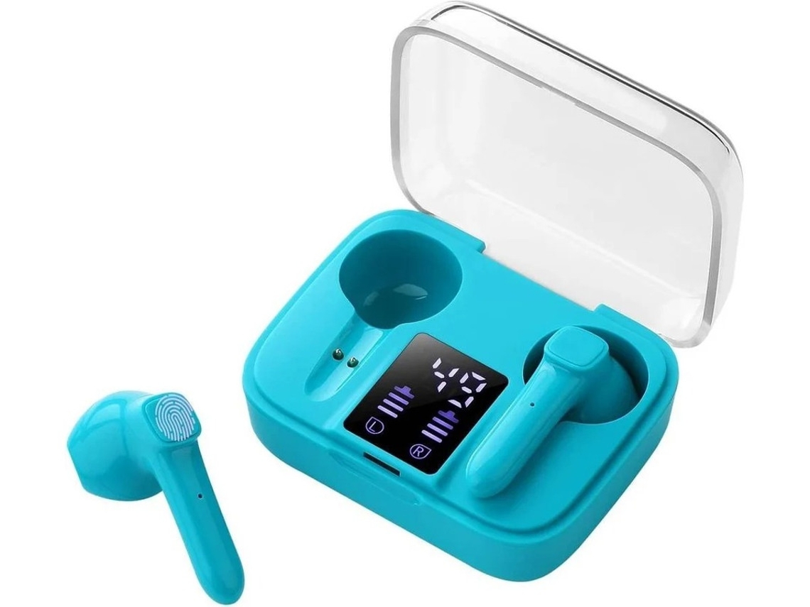 Auriculares Bluetooth True Wireless Bestvite (in Ear - Microfone - Noise Cancelling - Azul)