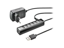 Hub USB NGS iHub 7 Tiny com Adaptador de Energia (7 portas USB - Preto - 10 x 2 x 2 cm)