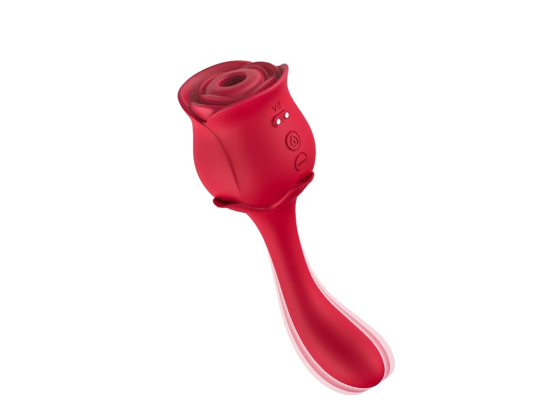 Vibrador De Massagem De Suco Multifrequncia De Duas Cabeas Rosa Para Mulheres (vermelho)