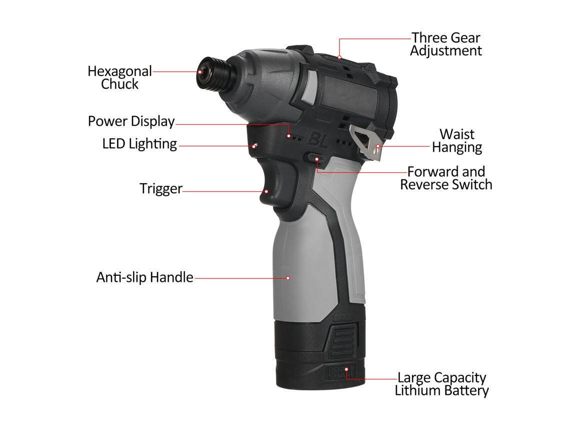 Parafusadeira Elétrica Sem Fio 16.8v 140nm