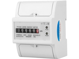 Medidor De Electricidad Digital Monofásico Multifuncional De 220 V, Con Riel Din, 2 Cables, 4 Polos A) Brilvibera (5(30)