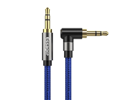 Cabo De Áudio Jack 3.5mm Macho Para Macho Cabo De Alto Falante 90 Graus Ângulo Reto Cabo Aux Para Xiaomi Fone De Ouvido Extensão Fio Linha Essager