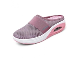 Pantuflas de Algodão Peludo, Rosto Sorridente, Solas Grossas, Antiderrapantes, Rosa 43 44
