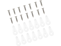 Clips De Fixação Para Painéis Vidro 4 Mm Com Parafusos, 25 Peças Plást