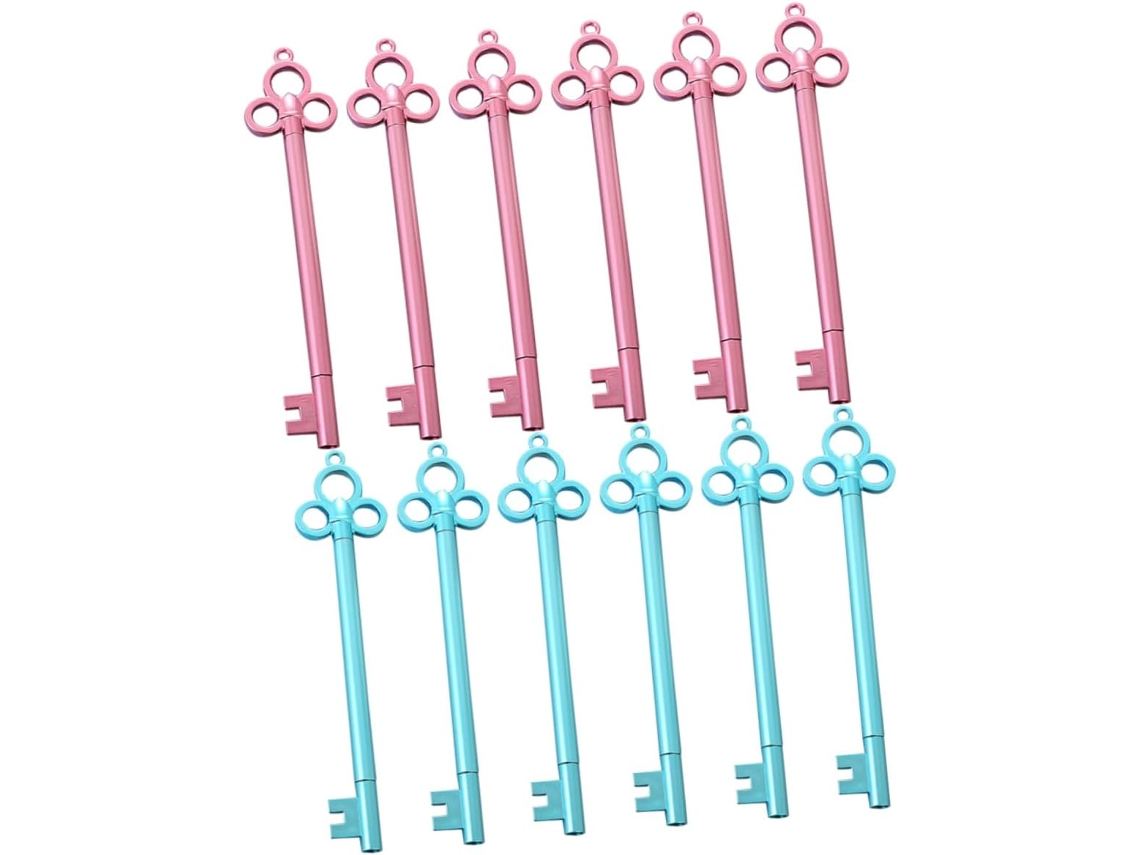 Conjunto De 12 Canetas Em Gel Formato Chave Da Doitool. Fofas Fáceis