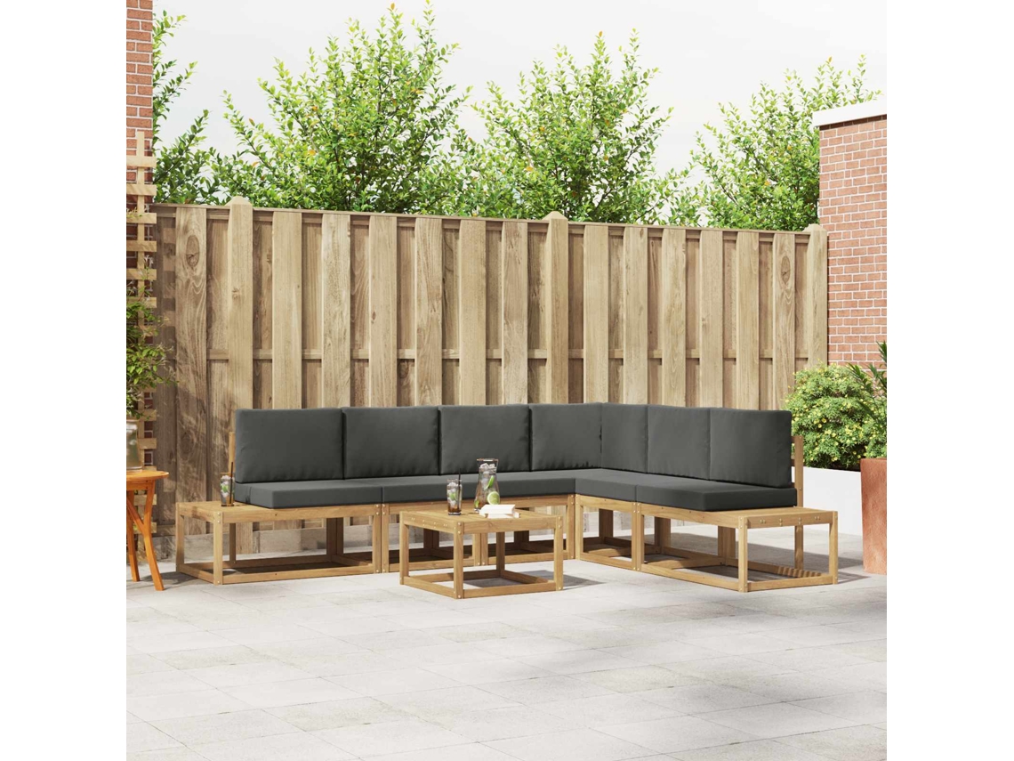 Vidaxl Conjunto De Sofás Para Exterior 5 Peça Branco E Antracite