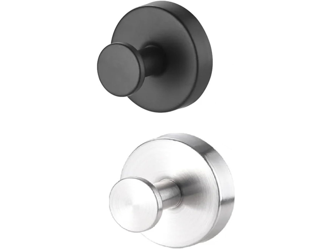 Conjunto de 8 Ganchos Aço Inoxidável com Ventosa, Resistentes, Sem Furar, para Banheiro, Quarto | S/MARCA