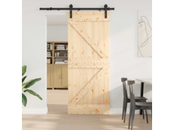 Vidaxl Porta Deslizante Narvik Natural E Preto 85 X 210 Cm (152,5 Cm)
