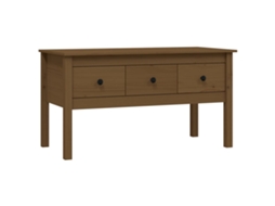 Mesa de Centro 102x49x55 Cm Pinho Maciço Castanho Mel MAISON EXCLUSIVE