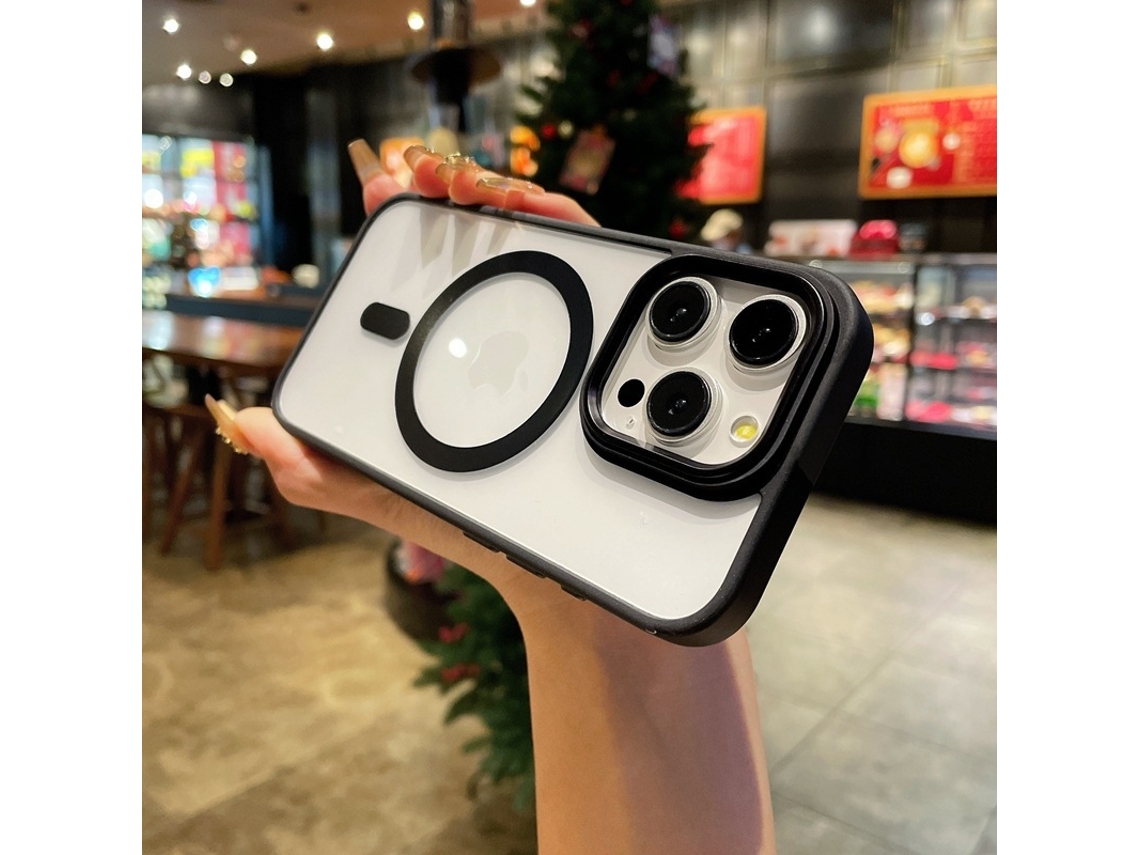 Capa Para Iphone 17 Air Preta E Dourada Com Proteção Magnética