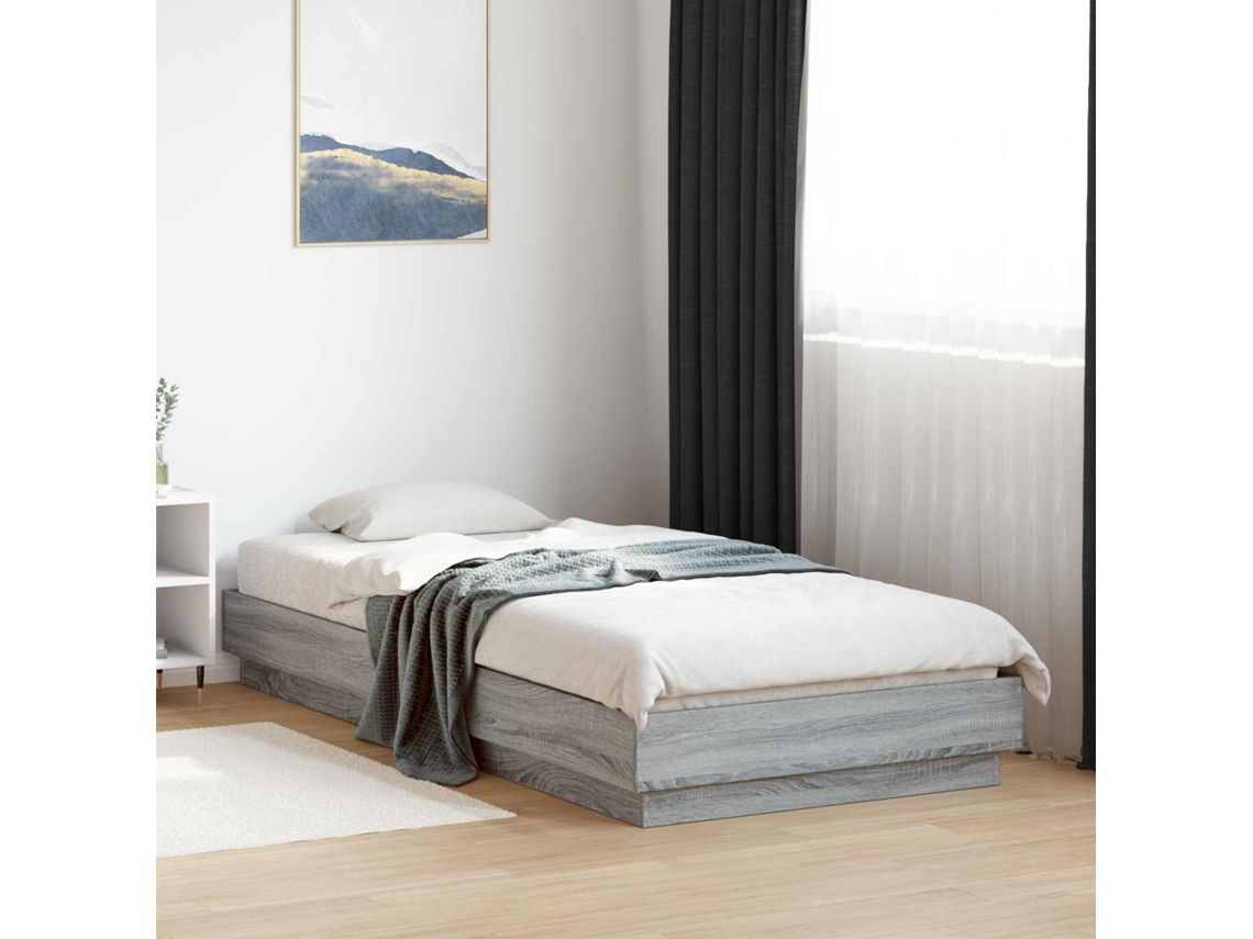 Vidaxl Estrado De Cama Sonoma Cinzento 80 X 200 Cm